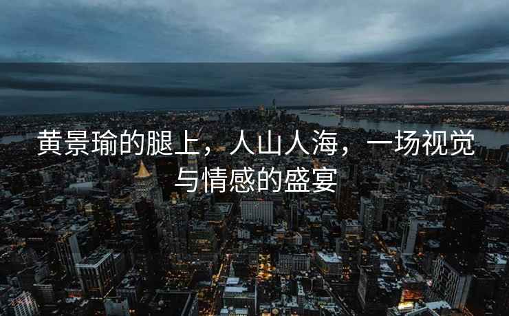 黃景瑜的腿上，人山人海，一場視覺與情感的盛宴
