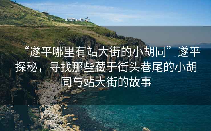 “遂平哪里有站大街的小胡同”遂平探秘，尋找那些藏于街頭巷尾的小胡同與站大街的故事