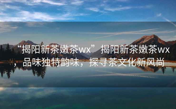 “揭陽新茶嫩茶wx”揭陽新茶嫩茶wx，品味獨特韻味，探尋茶文化新風尚