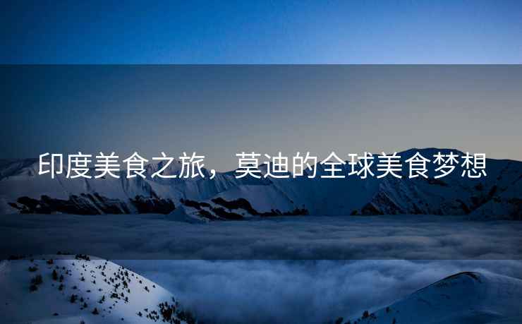 印度美食之旅，莫迪的全球美食夢(mèng)想