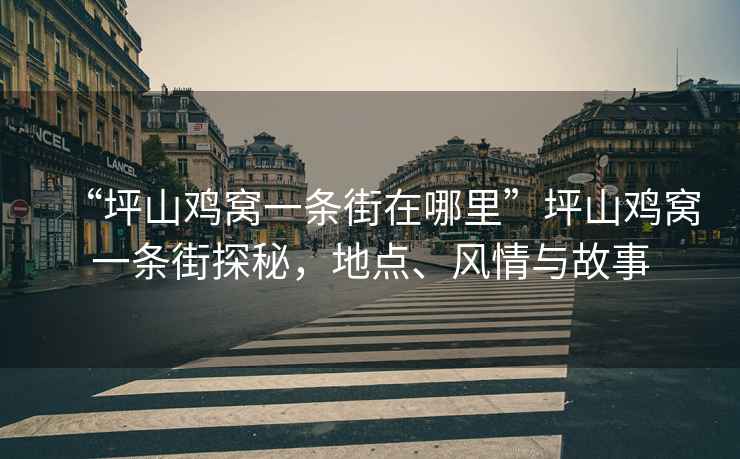 “坪山雞窩一條街在哪里”坪山雞窩一條街探秘，地點、風情與故事