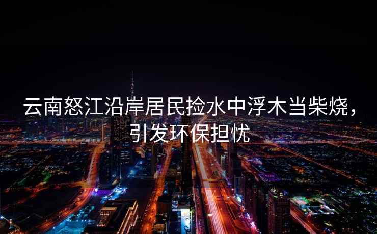 云南怒江沿岸居民撿水中浮木當柴燒，引發環保擔憂