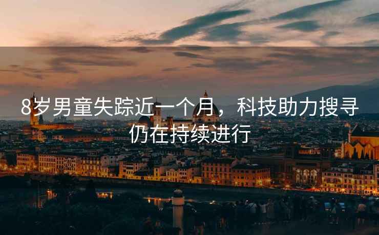 8歲男童失蹤近一個月，科技助力搜尋仍在持續進行