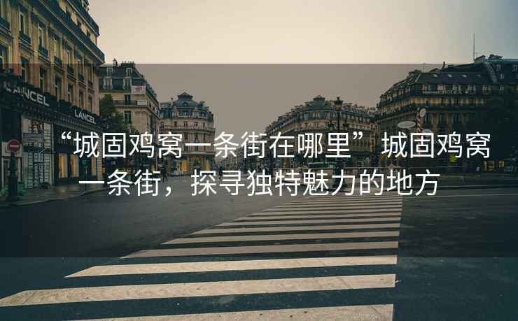 “城固雞窩一條街在哪里”城固雞窩一條街，探尋獨(dú)特魅力的地方
