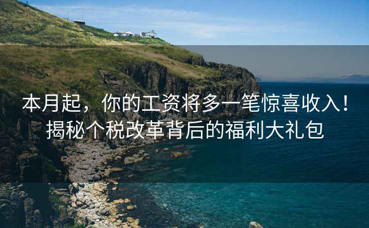 本月起，你的工資將多一筆驚喜收入！揭秘個稅改革背后的福利大禮包
