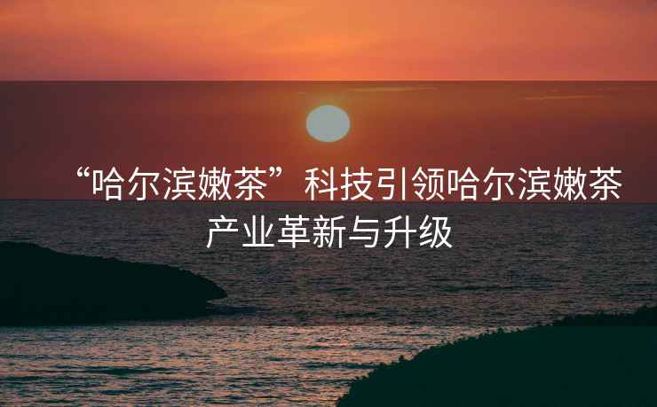 “哈爾濱嫩茶”科技引領(lǐng)哈爾濱嫩茶產(chǎn)業(yè)革新與升級