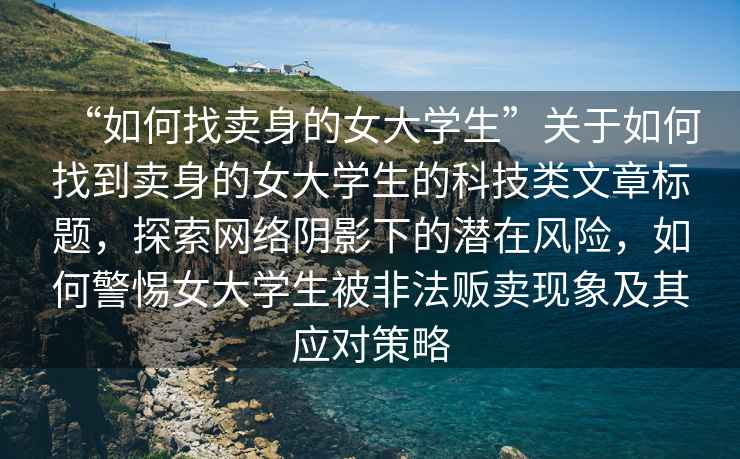 “如何找賣身的女大學生”關于如何找到賣身的女大學生的科技類文章標題，探索網絡陰影下的潛在風險，如何警惕女大學生被非法販賣現象及其應對策略
