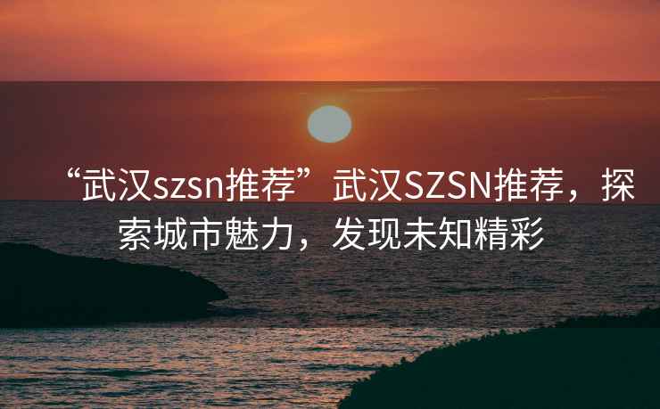 “武漢szsn推薦”武漢SZSN推薦，探索城市魅力，發現未知精彩