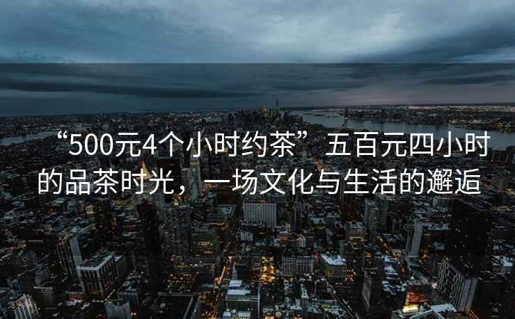 “500元4個小時約茶”五百元四小時的品茶時光，一場文化與生活的邂逅