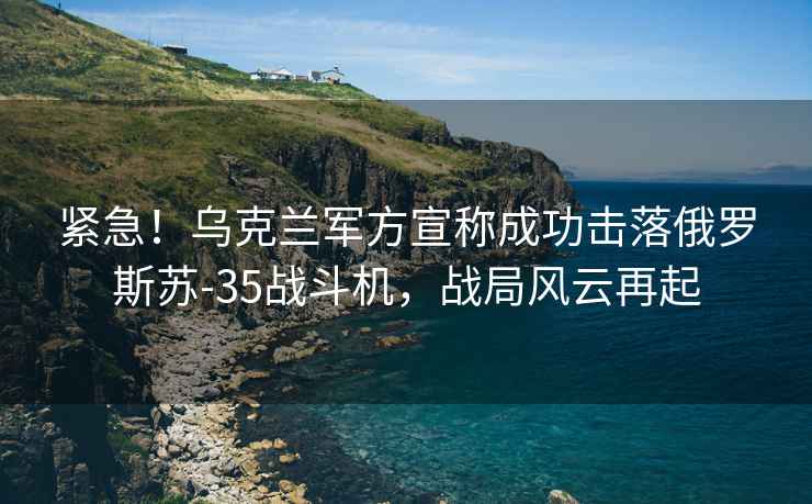緊急！烏克蘭軍方宣稱成功擊落俄羅斯蘇-35戰斗機，戰局風云再起