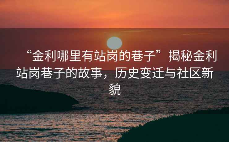 “金利哪里有站崗的巷子”揭秘金利站崗巷子的故事，歷史變遷與社區(qū)新貌