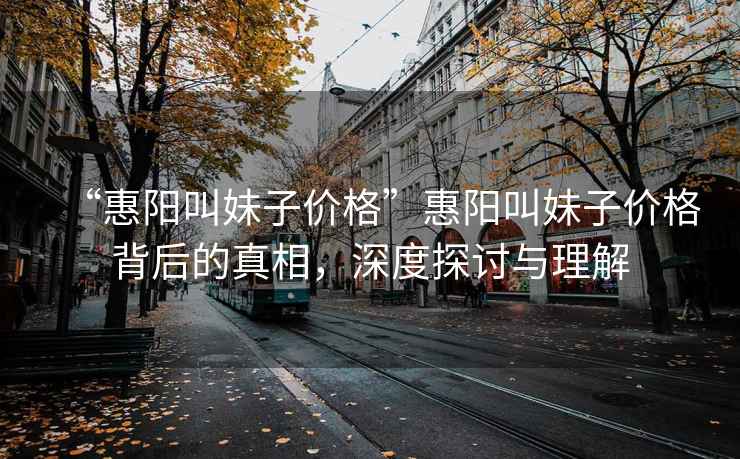 “惠陽叫妹子價格”惠陽叫妹子價格背后的真相，深度探討與理解