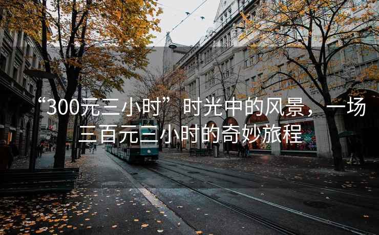 “300元三小時”時光中的風景，一場三百元三小時的奇妙旅程