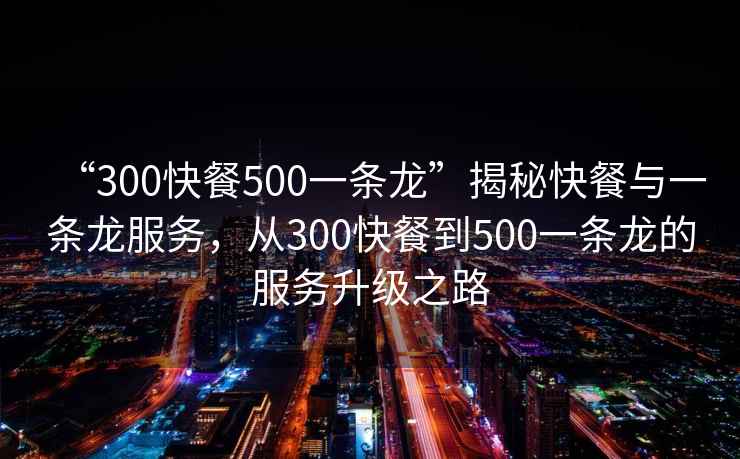 “300快餐500一條龍”揭秘快餐與一條龍服務，從300快餐到500一條龍的服務升級之路