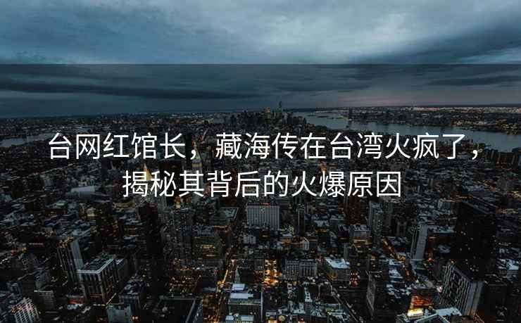 臺網紅館長，藏海傳在臺灣火瘋了，揭秘其背后的火爆原因