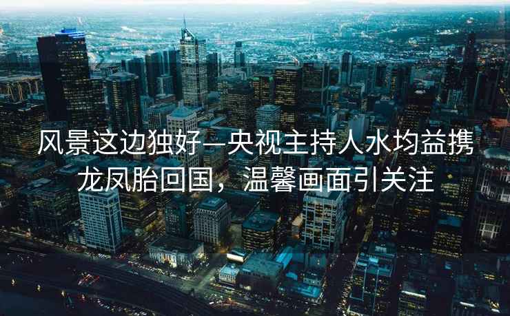 風景這邊獨好—央視主持人水均益攜龍鳳胎回國，溫馨畫面引關注