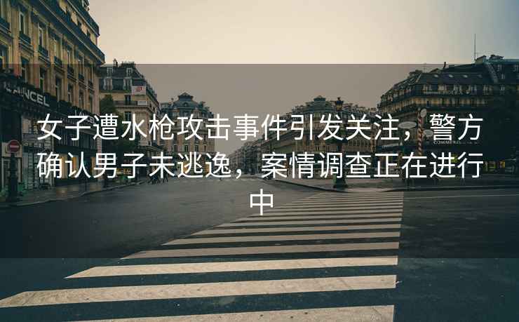 女子遭水槍攻擊事件引發關注，警方確認男子未逃逸，案情調查正在進行中