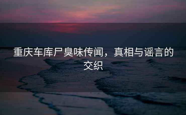 重慶車庫尸臭味傳聞，真相與謠言的交織