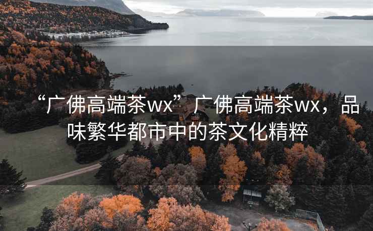 “廣佛高端茶wx”廣佛高端茶wx，品味繁華都市中的茶文化精粹