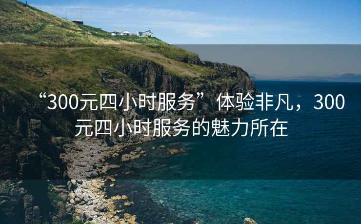 “300元四小時服務”體驗非凡，300元四小時服務的魅力所在