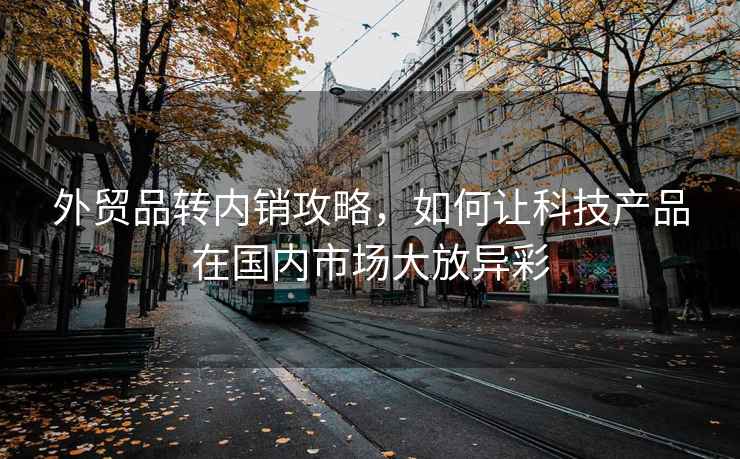 外貿品轉內銷攻略，如何讓科技產品在國內市場大放異彩
