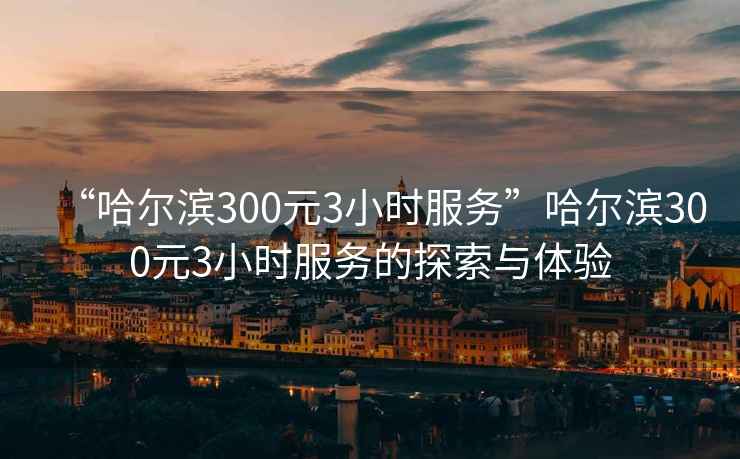 “哈爾濱300元3小時(shí)服務(wù)”哈爾濱300元3小時(shí)服務(wù)的探索與體驗(yàn)