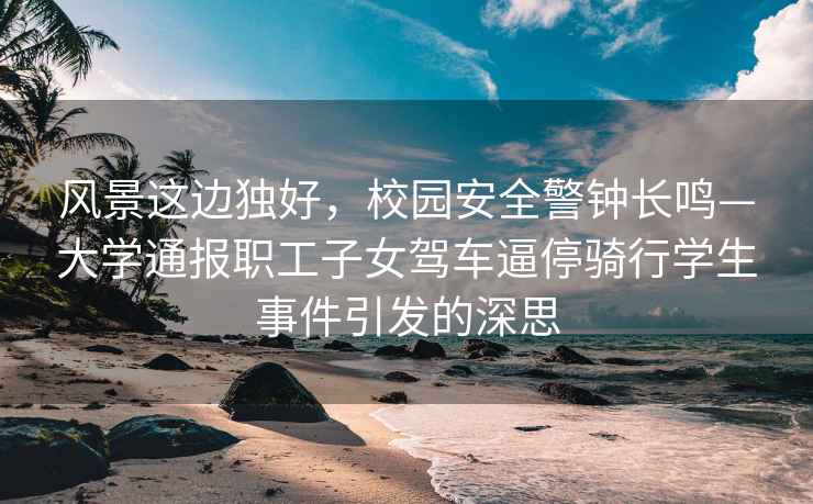 風景這邊獨好，校園安全警鐘長鳴—大學通報職工子女駕車逼停騎行學生事件引發(fā)的深思