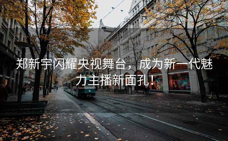 鄭新宇閃耀央視舞臺，成為新一代魅力主播新面孔！