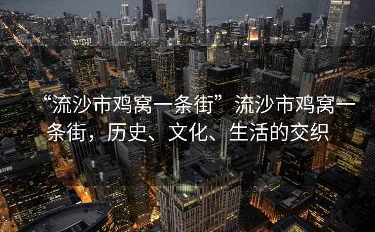 “流沙市雞窩一條街”流沙市雞窩一條街，歷史、文化、生活的交織