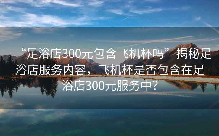 “足浴店300元包含飛機杯嗎”揭秘足浴店服務內容，飛機杯是否包含在足浴店300元服務中？