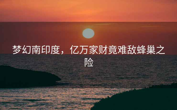 夢幻南印度，億萬家財竟難敵蜂巢之險