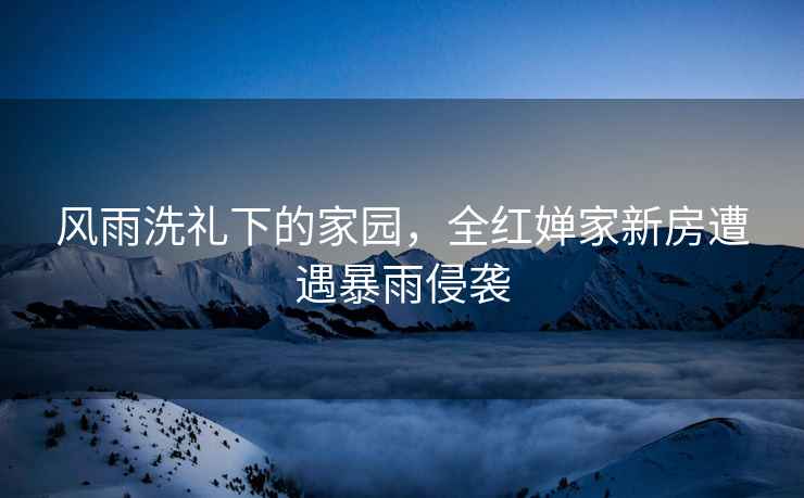 風雨洗禮下的家園，全紅嬋家新房遭遇暴雨侵襲