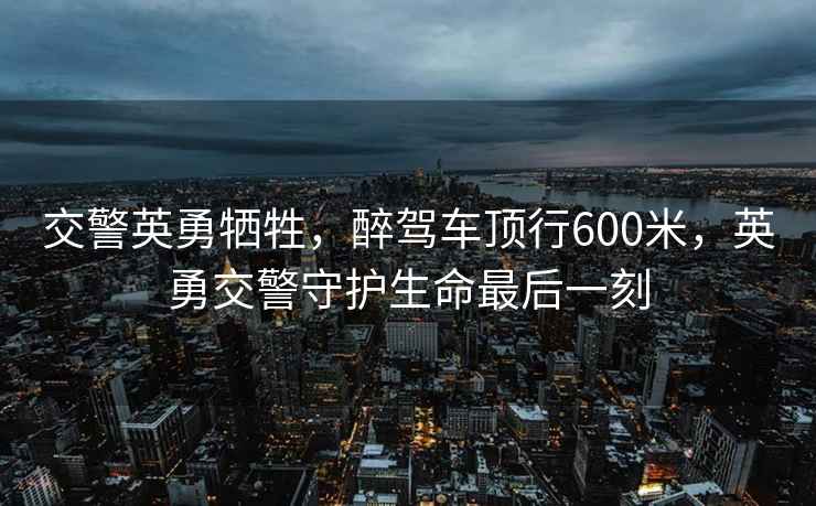 交警英勇犧牲，醉駕車頂行600米，英勇交警守護(hù)生命最后一刻