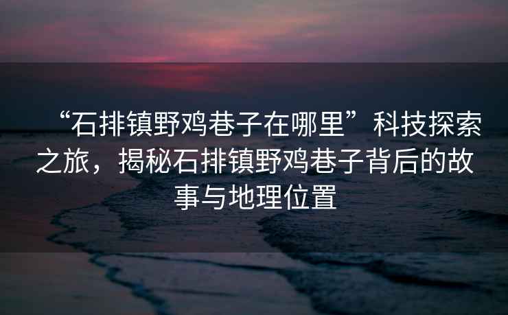 “石排鎮野雞巷子在哪里”科技探索之旅，揭秘石排鎮野雞巷子背后的故事與地理位置