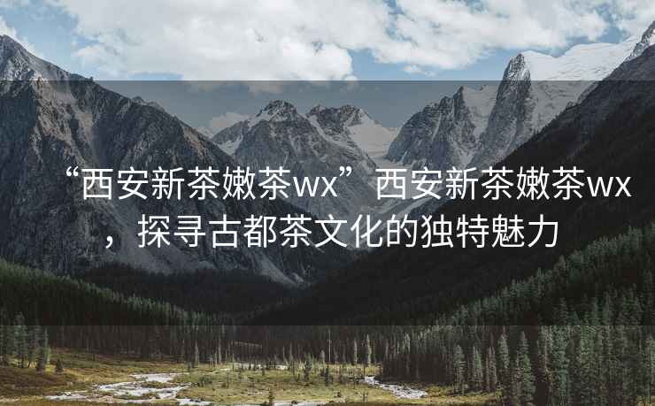 “西安新茶嫩茶wx”西安新茶嫩茶wx，探尋古都茶文化的獨特魅力