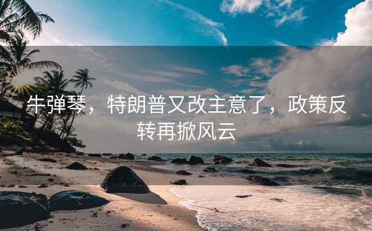 牛彈琴，特朗普又改主意了，政策反轉再掀風云