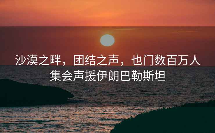 沙漠之畔，團結之聲，也門數百萬人集會聲援伊朗巴勒斯坦