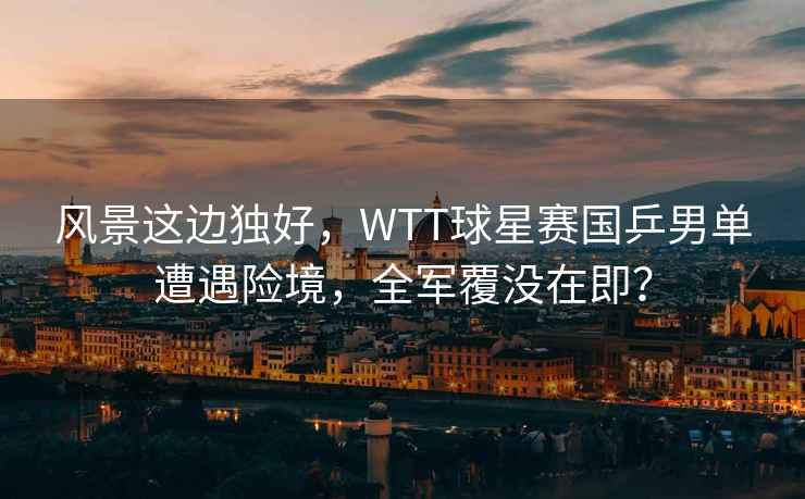 風景這邊獨好，WTT球星賽國乒男單遭遇險境，全軍覆沒在即？