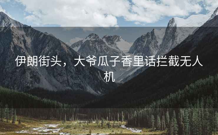 伊朗街頭，大爺瓜子香里話攔截無人機