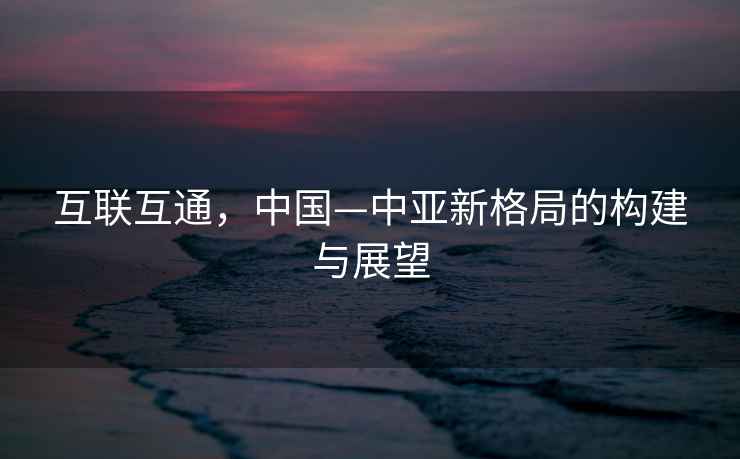 互聯互通，中國—中亞新格局的構建與展望