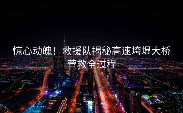 驚心動(dòng)魄！救援隊(duì)揭秘高速垮塌大橋營救全過程
