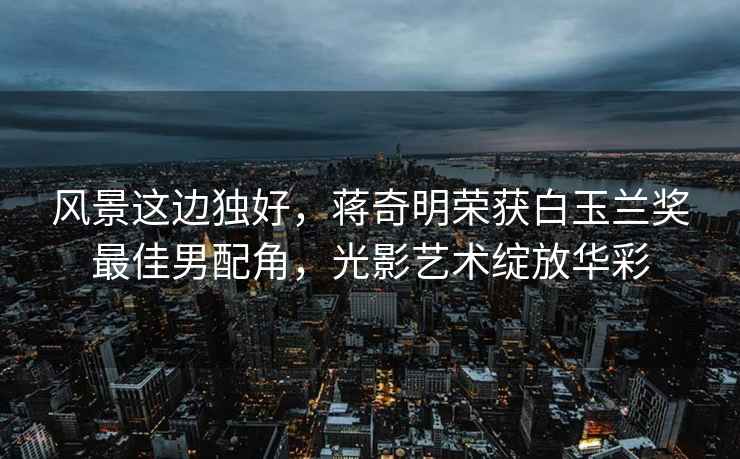 風景這邊獨好，蔣奇明榮獲白玉蘭獎最佳男配角，光影藝術綻放華彩