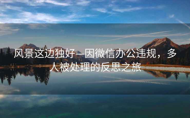 風景這邊獨好—因微信辦公違規(guī)，多人被處理的反思之旅