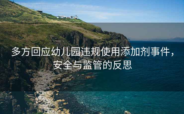 多方回應幼兒園違規使用添加劑事件，安全與監管的反思