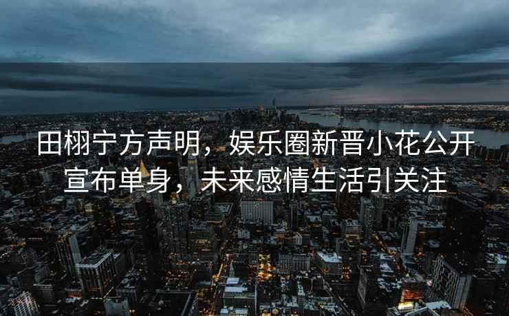 田栩?qū)幏铰暶?，娛樂圈新晉小花公開宣布單身，未來感情生活引關(guān)注
