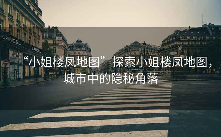 “小姐樓鳳地圖”探索小姐樓鳳地圖，城市中的隱秘角落