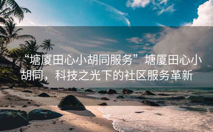 “塘廈田心小胡同服務”塘廈田心小胡同，科技之光下的社區服務革新