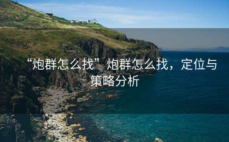 “炮群怎么找”炮群怎么找，定位與策略分析