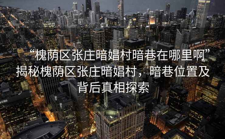 “槐蔭區張莊暗娼村暗巷在哪里啊”揭秘槐蔭區張莊暗娼村，暗巷位置及背后真相探索