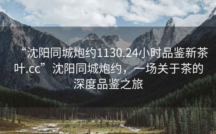 “沈陽同城炮約1130.24小時品鑒新茶葉.cc”沈陽同城炮約，一場關于茶的深度品鑒之旅